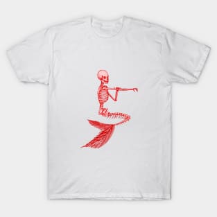 ROSE BATHING MERMAID SKELETON T-Shirt